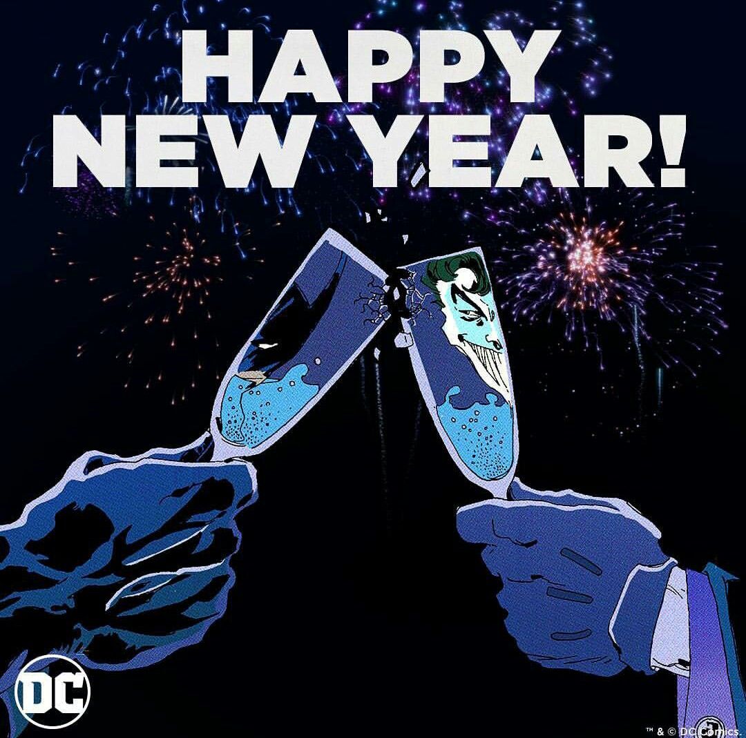 Happy New Year By Batman And Joker