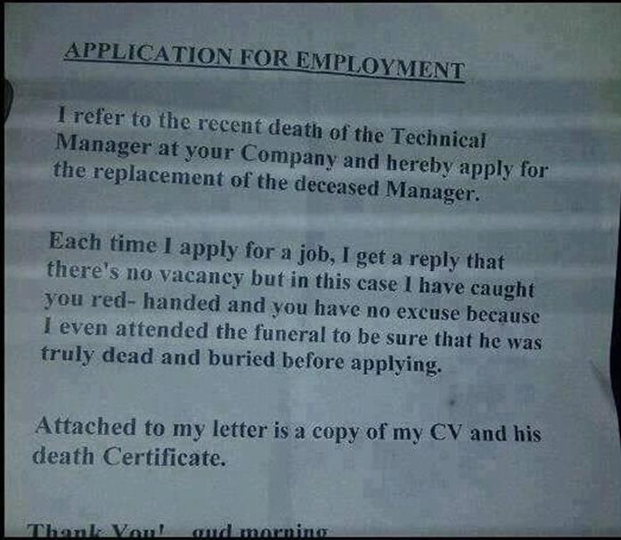 application for employment application for job