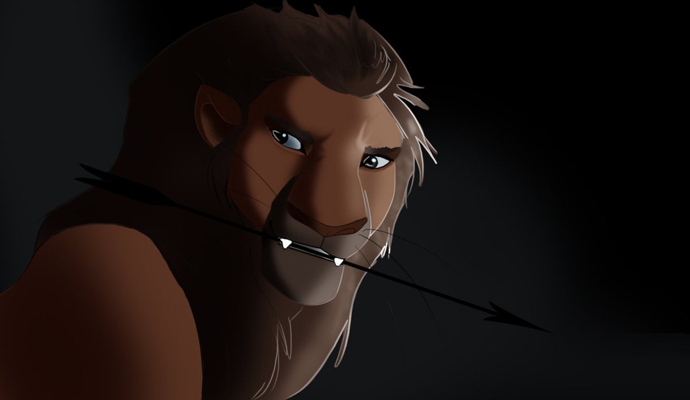 lion with arrow Lion With Arrow,Lion,Arrow,lion with arrow in his mouth, lion look,lion eyes
