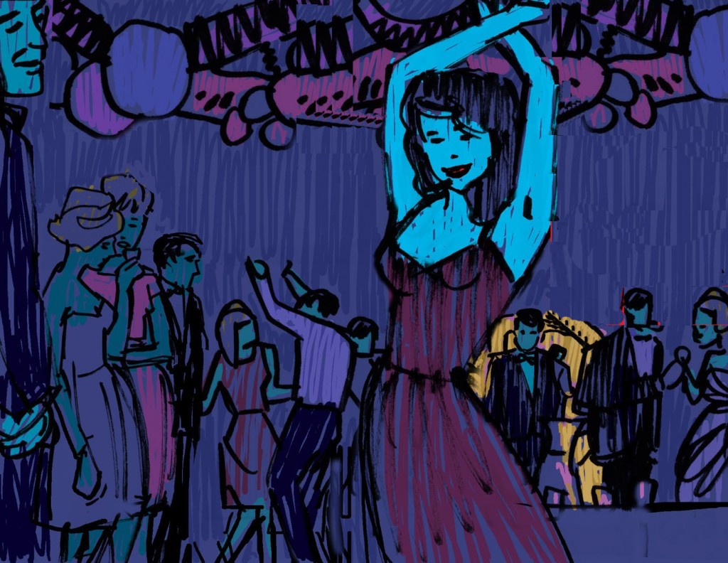 Girl Dancing In Party,Girl Dancing, In Party,Girl ,Dancing , Party,fun,guy,love,beloved,lover,love,criminal-last,innocent,criminal-last innocent,lady in red,red lady,lady in red dress,red dress,sexy,foxy,oil painting,toon painting