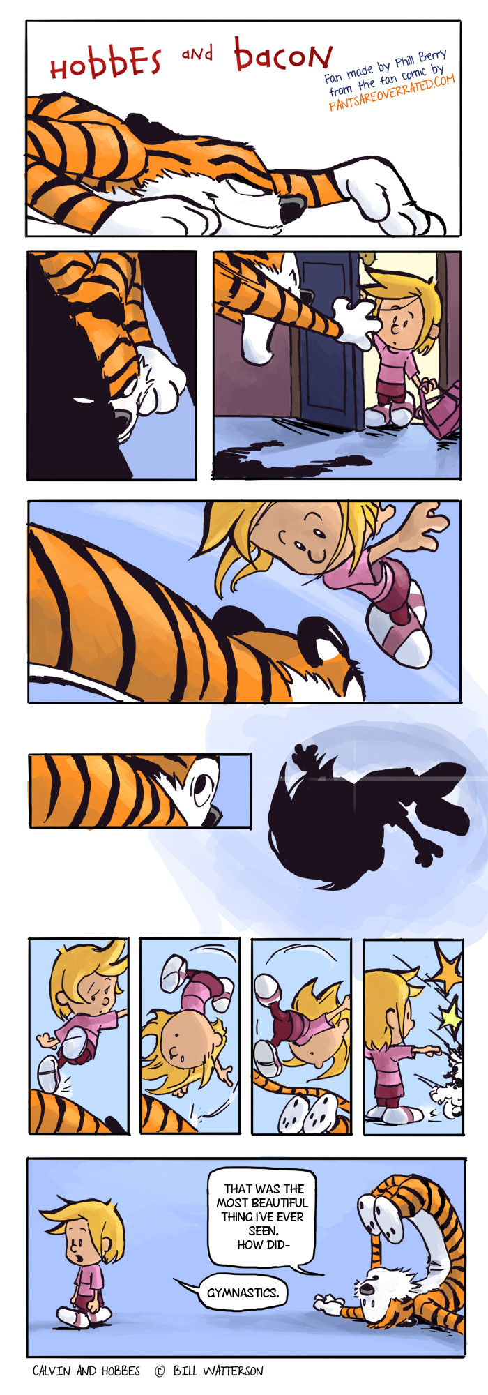 Hobbes-And-Bacon-Fanart-Comic-By-Phil-Berry Gymnastics,gym,funny,comic,hobbes and bacon comic,hobbes and bacon