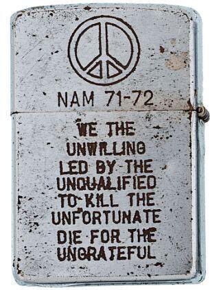 Unfortunate Die For The Ungrateful,Zippo,Lighter,Zippo Lighter,Lighter,No Smoking,Smoking,Smoking Kills,War,Zippo War,