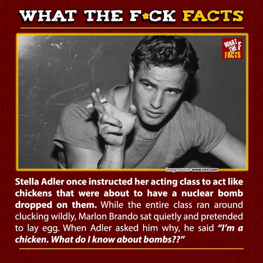 I am Chicken What Do I Know About Bombs,Stella Adler,Marlon Brando,Stella ,Adler,Marlon, Brando,Nuclear, Bomb,acting Class,class,
