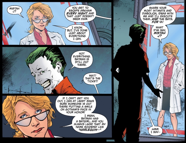 harlene quinzel becomes harley quinn arkham knight,harlene quinzel becomes harley quinn ,arkham knight,harlene quinzel ,becomes harley quinn, arkham, knight,harlene quinzel , harley quinn,joker,batman arkham knight,arkham knight comic,joker comic,batman comic,dc comic,harley quinn comic
